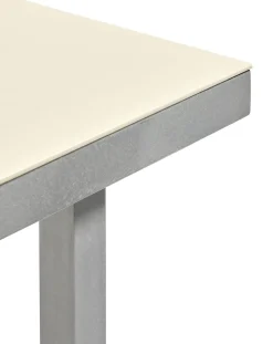 Table à manger rectangulaire en aluminium et ivoire 240x85x74cm - valerie_objects
