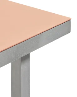 Table à manger rectangulaire en aluminium et rose 240x85x74cm - valerie_objects
