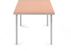 Table à manger rectangulaire en aluminium et rose 240x85x74cm - valerie_objects