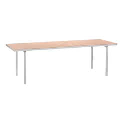 Table à manger rectangulaire en aluminium et rose 240x85x74cm - valerie_objects