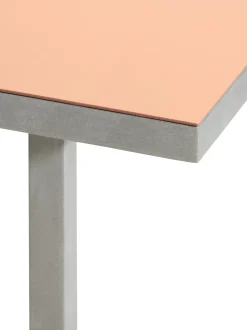 Table à manger rectangulaire en aluminium et rose 240x85x74cm - valerie_objects