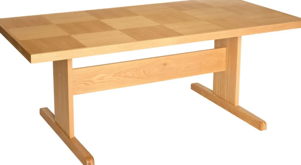 Table à manger rectangulaire en bois de chêne naturel 195x95x74cm Skak - Hübsch