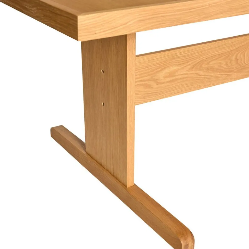Table à manger rectangulaire en bois de chêne naturel 195x95x74cm Skak - Hübsch