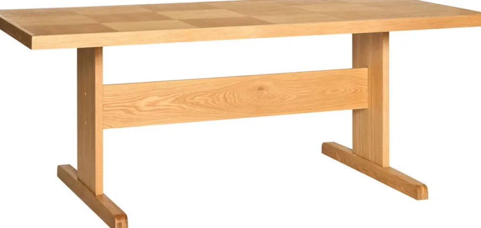 Table à manger rectangulaire en bois de chêne naturel 195x95x74cm Skak - Hübsch