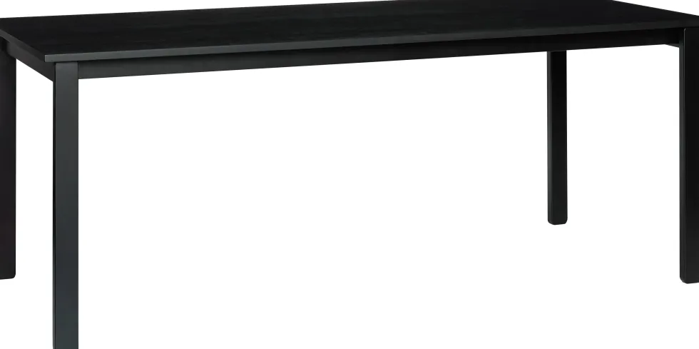 Table à manger rectangulaire en bois de chêne noir 190x90cm Hock - Hübsch