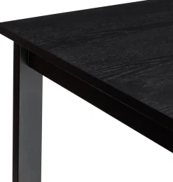 Table à manger rectangulaire en bois de chêne noir 190x90cm Hock - Hübsch