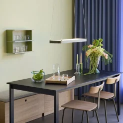 Table à manger rectangulaire en bois de chêne noir 190x90cm Hock - Hübsch