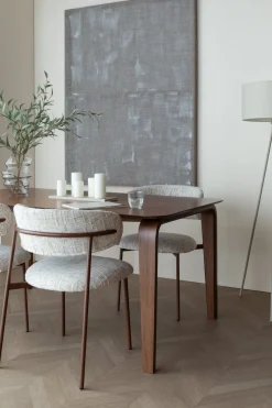 Table à manger rectangulaire en bois d’hévéa marron 160 x 90 x 75 cm - The Cool Republic