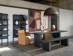 Table à manger rectangulaire en bois obsidian 240 x 100 cm Yaku 33 - Gervasoni