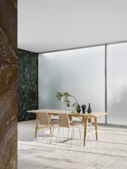 Table à manger rectangulaire en chêne huilé et laiton 210x82cm Hunting Table - Carl Hansen & Søn