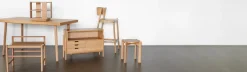 Table à manger rectangulaire en chêne naturel 160x80 cm Herringbone - Hübsch