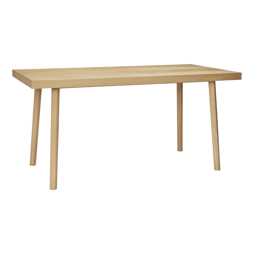 Table à manger rectangulaire en chêne naturel 160x80 cm Herringbone - Hübsch