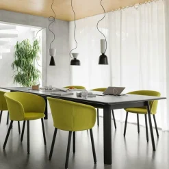 Table à manger rectangulaire en chêne noir 180 cm Alle - Hem