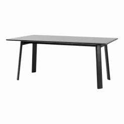 Table à manger rectangulaire en chêne noir 180 cm Alle - Hem