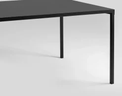 Table à manger rectangulaire en métal noir 180cm Obroos - Custom form
