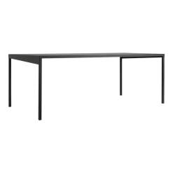 Table à manger rectangulaire en métal noir 180cm Obroos - Custom form