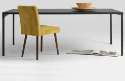 Table à manger rectangulaire en métal noir 200cm Obroos - Custom form