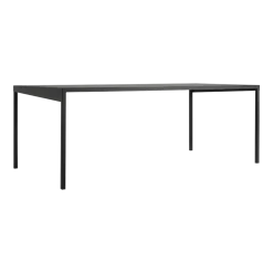 Table à manger rectangulaire en métal noir 200cm Obroos - Custom form