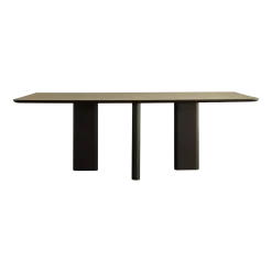 Table à manger rectangulair en frêne lasuré noir 180x100cm Joe - Gabrielle paris