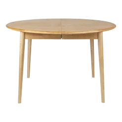 Table à manger ronde avec rallonge en chêne naturel 120/160cm Twist - Zuiver