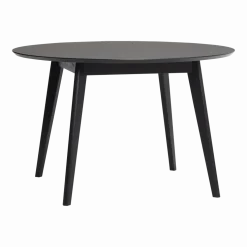 Table à manger ronde 120 cm en bois noir - Hübsch