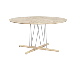 Table à manger ronde d'extérieur en teck non traité 140x74cm E022 - Carl Hansen & Søn