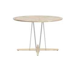 Table à manger ronde d'extérieur en teck non traité 110x74cm E022 - Carl Hansen & Søn