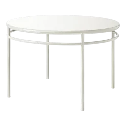 Table à manger ronde en acier blanc pur 120cm T37 - Tolix