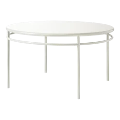 Table à manger ronde en acier blanc pur 140cm T37 - Tolix