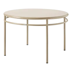 Table à manger ronde en acier gris beige 120cm T37 - Tolix