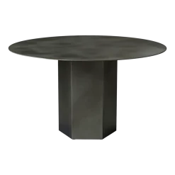 Table à manger ronde en acier gris brumeux Epic - Gubi