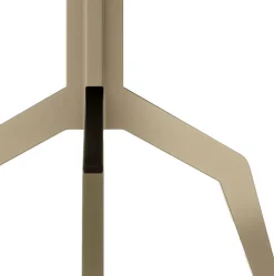 Table à manger ronde en acier inoxydable et travertin gris 80x76x74cm Razor - Versmissen