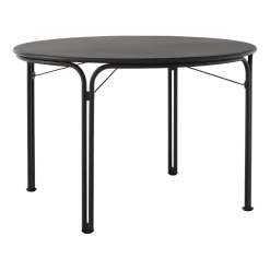 Table à manger ronde en acier noir 115 cm Thorvald SC98 - &tradition