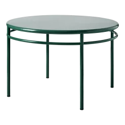Table à manger ronde en acier vert mousse 120cm T37 - Tolix