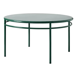 Table à manger ronde en acier vert mousse 140cm T37 - Tolix