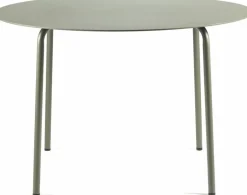 Table à manger ronde en aluminium verte 115 x 74 cm August - Serax