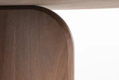 Table à manger ronde en bois marron foncé 120cm Alma - The Cool Republic