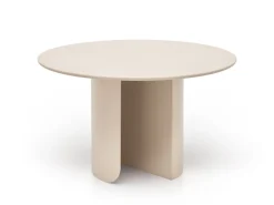 Table à manger ronde en chêne beige et acier beige 120x74cm Plateau - Fest Amsterdam