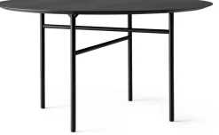 Table à manger ronde en chêne noir 138 cm Snaregade - Audo