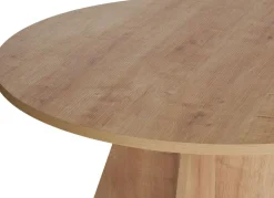 Table à manger ronde en mélamine claire 120x75cm Virella - Home Design