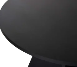 Table à manger ronde en mélamine noire 120x75cm Virella - Home Design