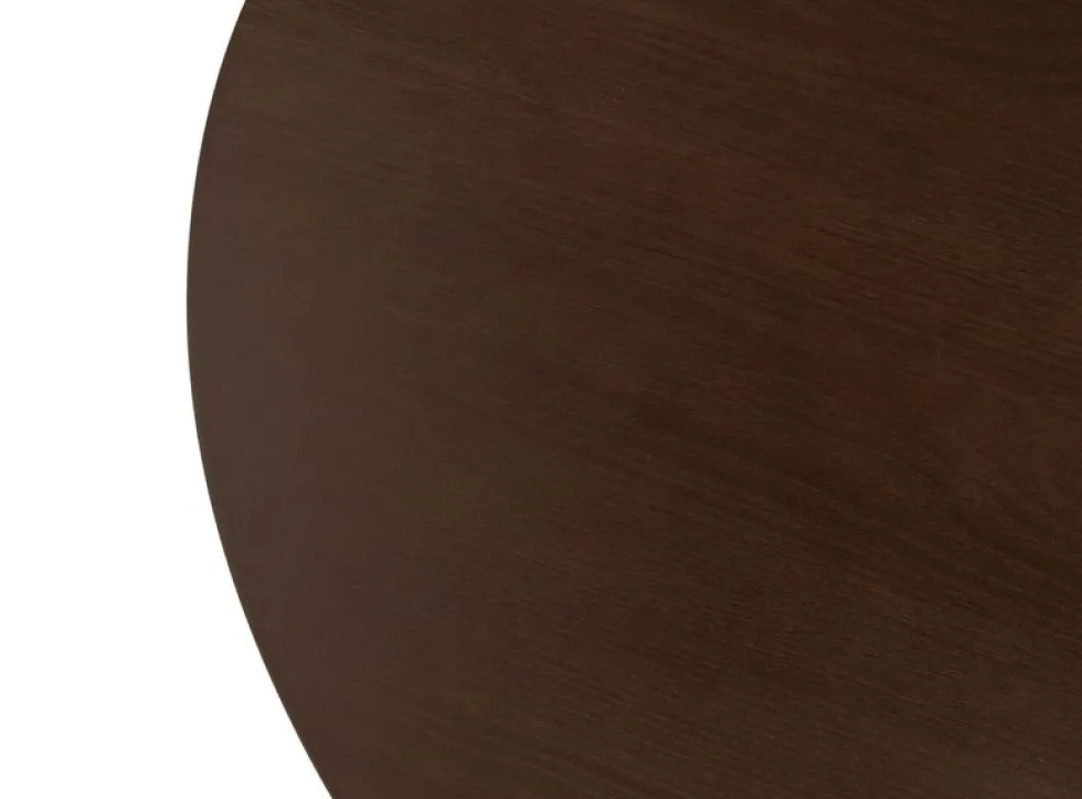 Table à manger ronde en placage chêne et acier bronze foncé 120cm Elliot - Versmissen