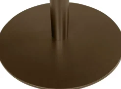 Table à manger ronde en placage chêne et acier bronze foncé 120cm Elliot - Versmissen