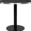 Table à manger ronde en stratifié roche noir et acier noir 90cm Elliot - Versmissen