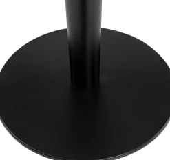 Table à manger ronde en stratifié roche noir et acier noir 90cm Elliot - Versmissen