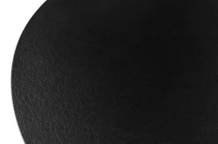 Table à manger ronde en stratifié roche noir et acier noir 90cm Elliot - Versmissen