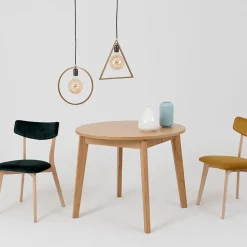 Table à manger ronde à rallonge en chêne 95cm Woodyou - Custom form