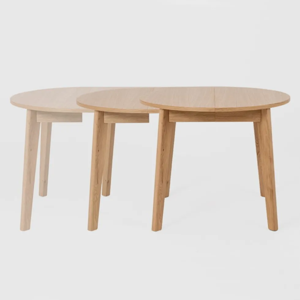 Table à manger ronde à rallonge en chêne 95cm Woodyou - Custom form