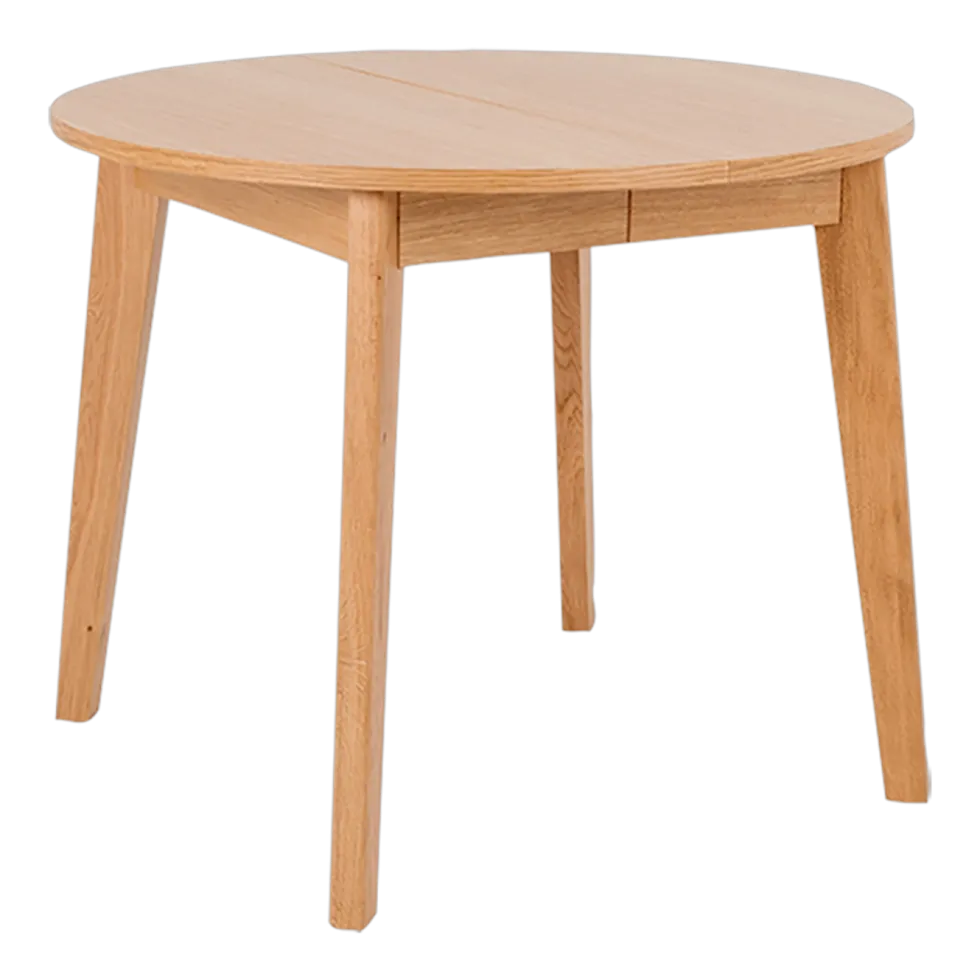 Table à manger ronde à rallonge en chêne 95cm Woodyou - Custom form