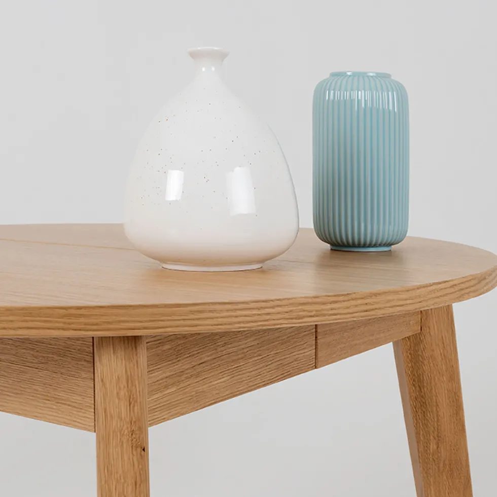 Table à manger ronde à rallonge en chêne 95cm Woodyou - Custom form